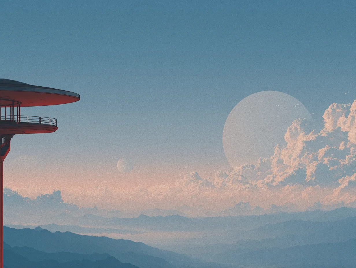 Futuristic horizon artwork for sandbox launch and user context